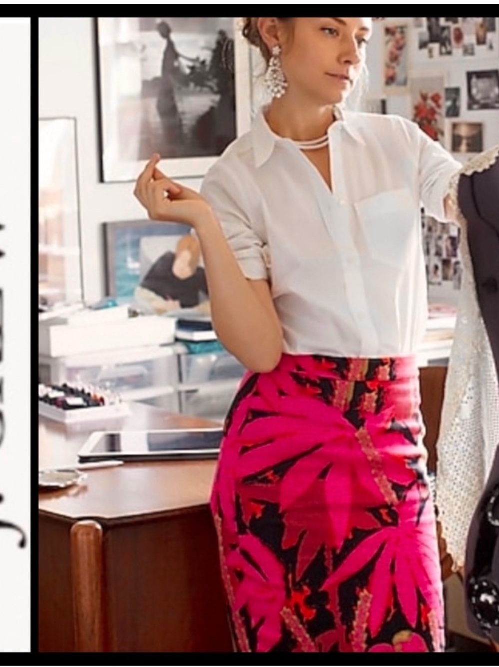 NWT J. Crew No. 2 Palm Print Grass Cloth Pencil Skirt size 14